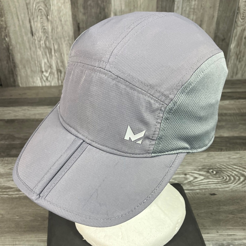Mission Gray Cooling Performance Hat Wet-to-Cool Foldable Brim Runner Cap